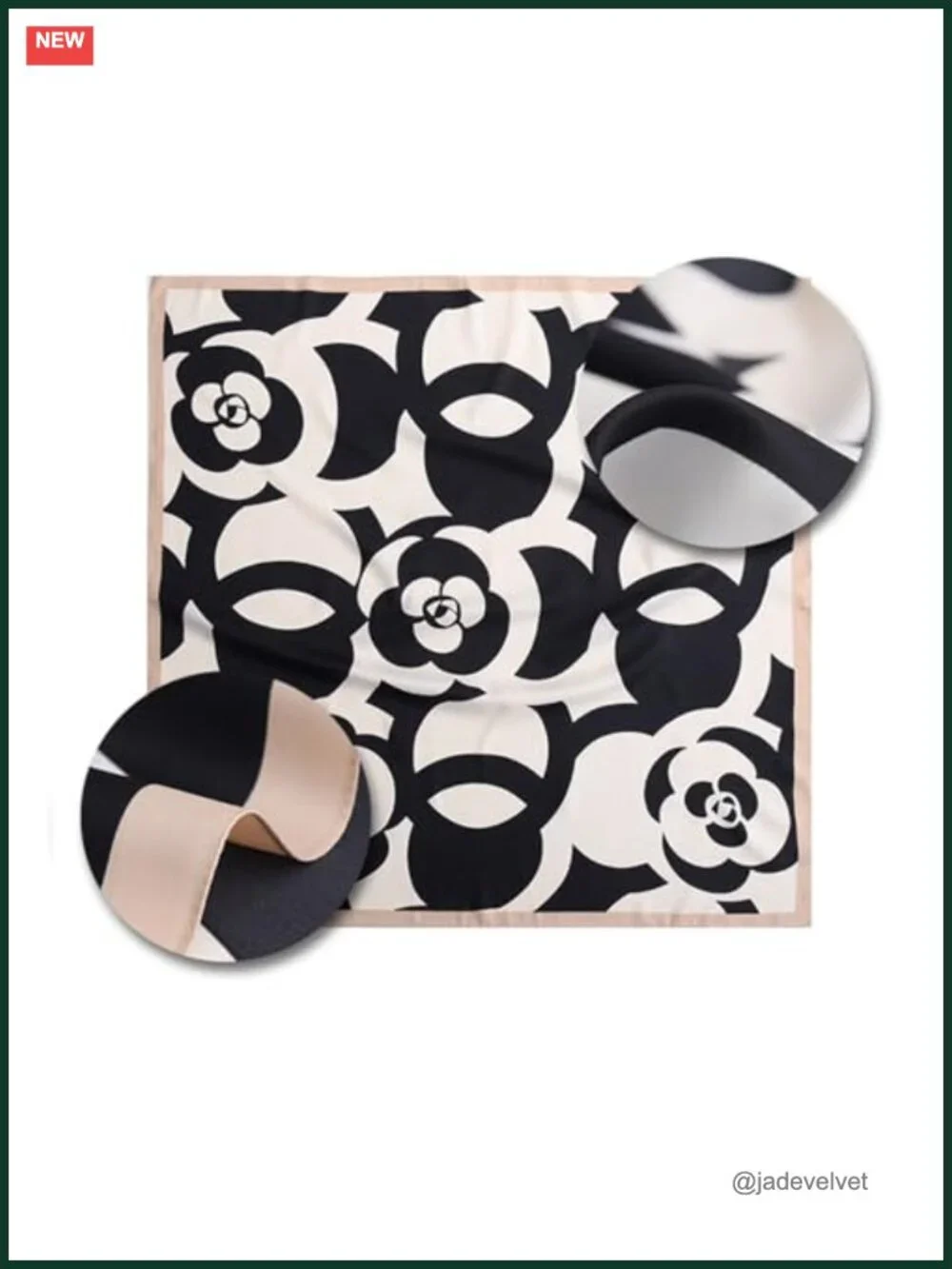 Women's Square Silk Like Large Scarf 35 Inch Satin Hair Wrap Bandana